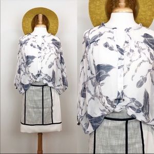 Simply Vera Wang Sheer Floral Lightweight Blouse